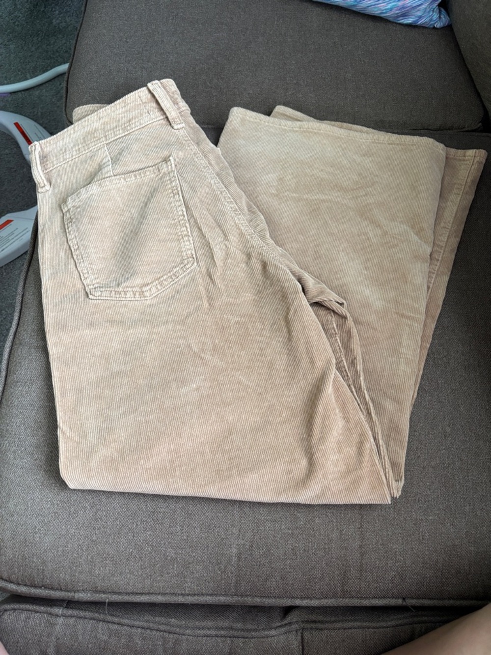 Light Tan Corduroy Pants - sailor wide leg